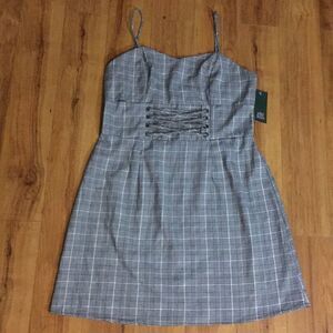 Wild Fable Women’s Plaid Strappy Lace-Up D…